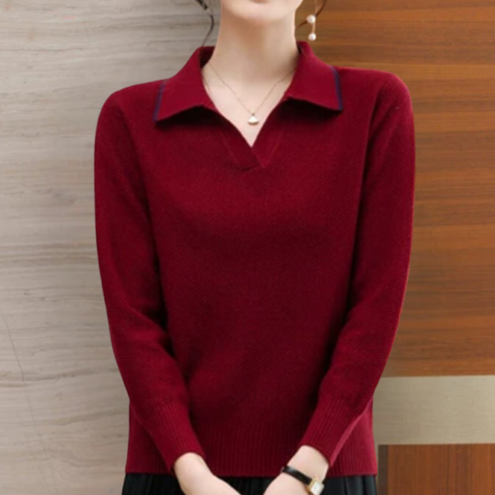 Elegantes Damen-Rollkragenpullover Liviya mit schickem Kragen