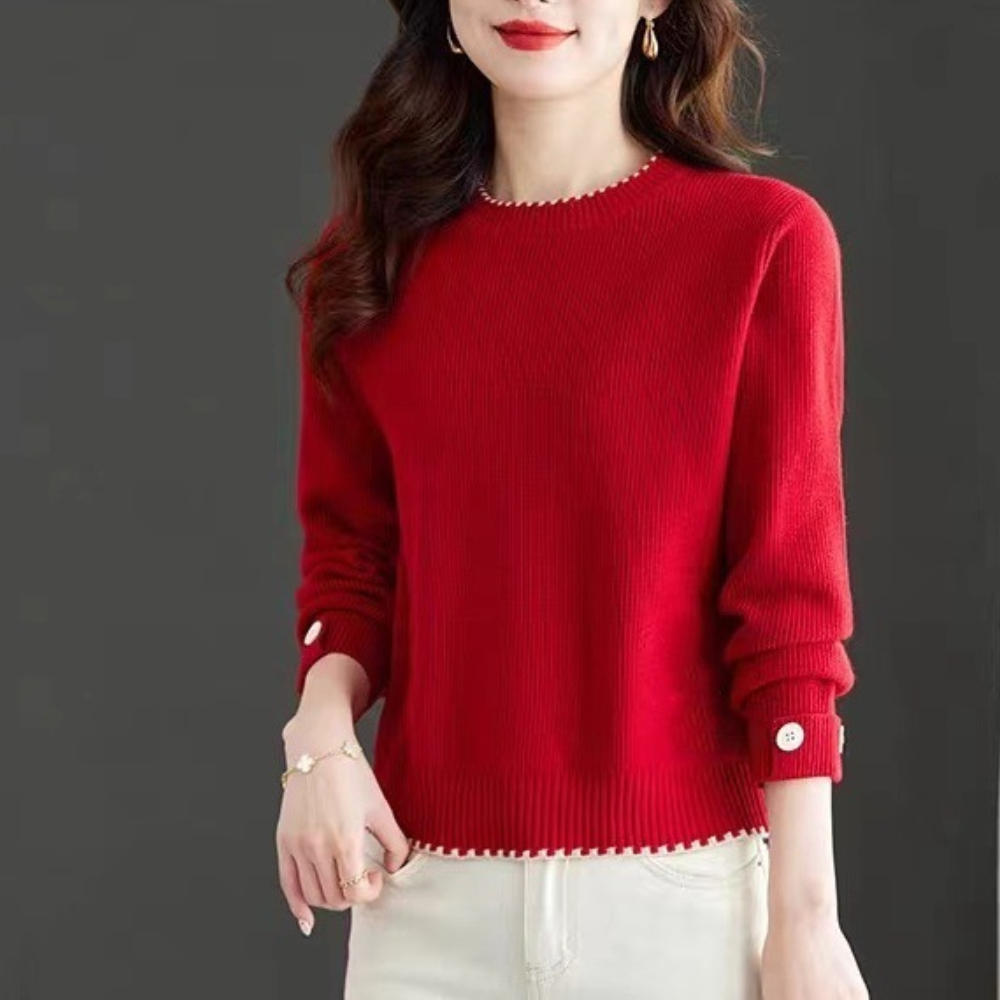 Peninah: Edler Damenpullover mit Rundhals