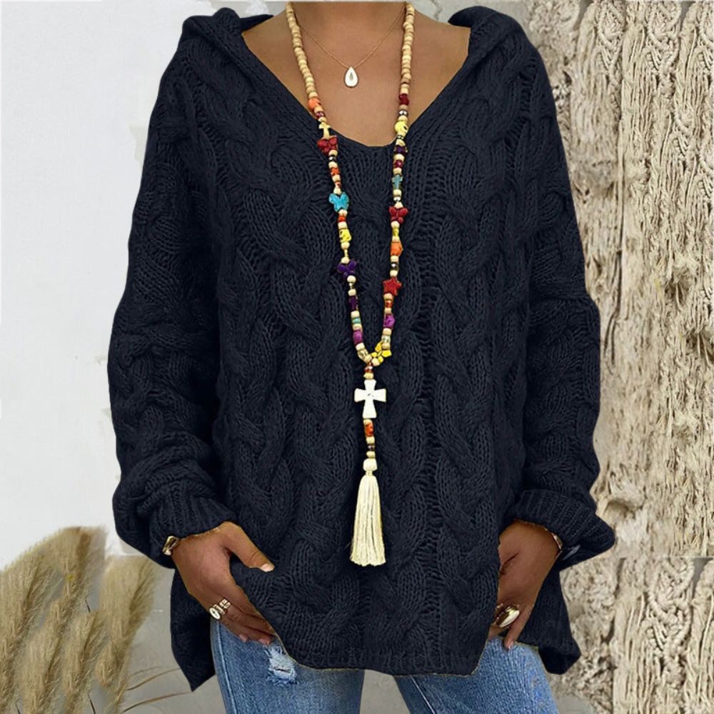 Capri-Style V-Neck Hoodie