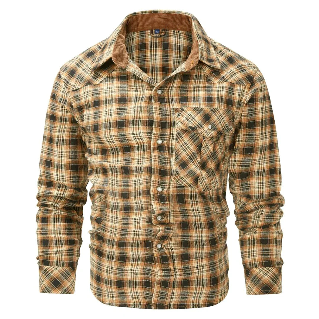 Herren Langarm Karohemd - Charles