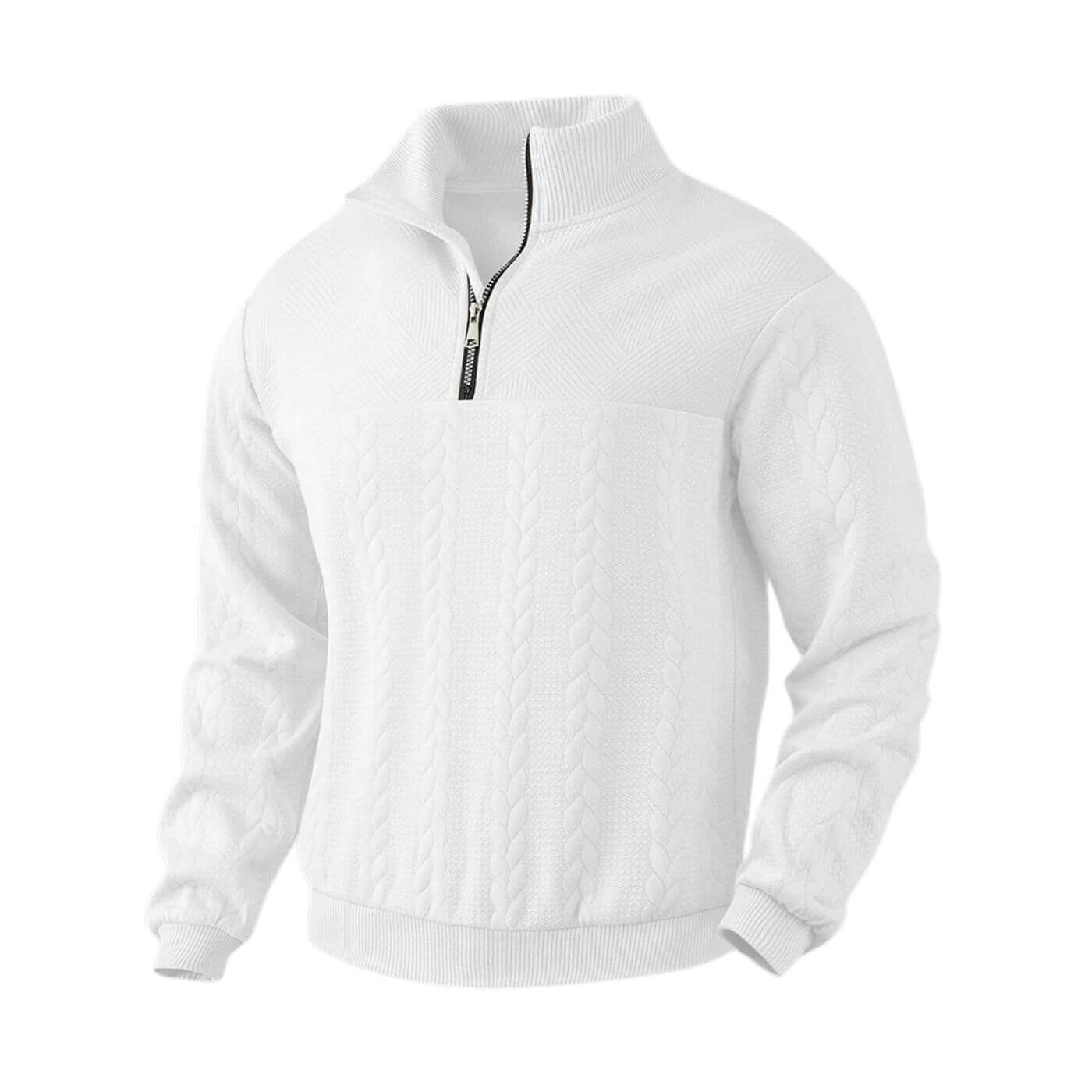 Bequemer Pullover mit Reißverschluss von Fudus