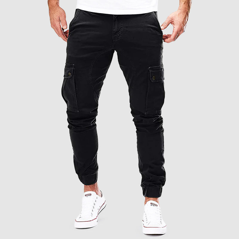 Herren Jogginghose mit Seitentaschen und Cargo-Design
