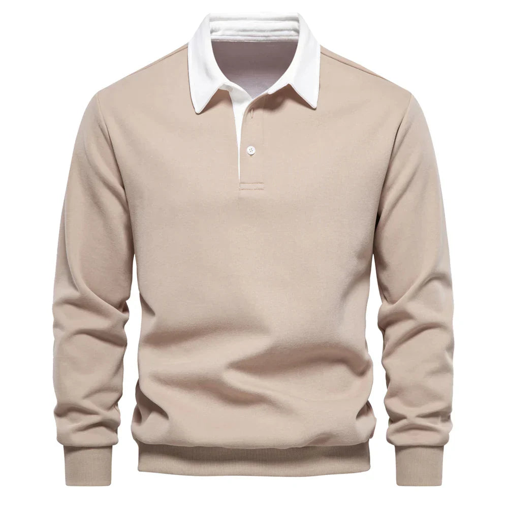 Herren-Poloshirt im Henley-Stil