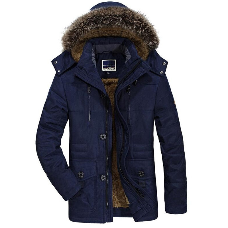 Herren Winterjacke mit Fellkragen