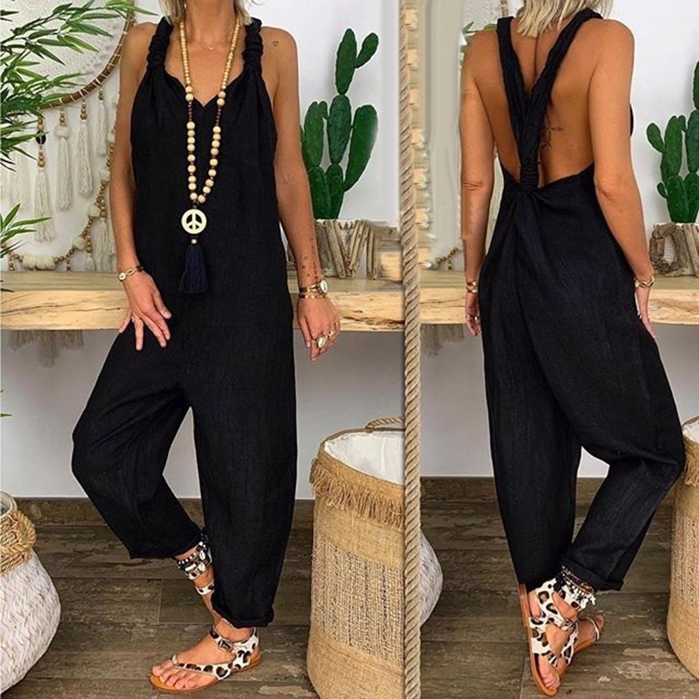 Geknoteter Jumpsuit AMELIE mit offenem Rücken