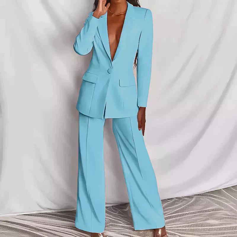 Annie: Chic Blazer and Trousers Set