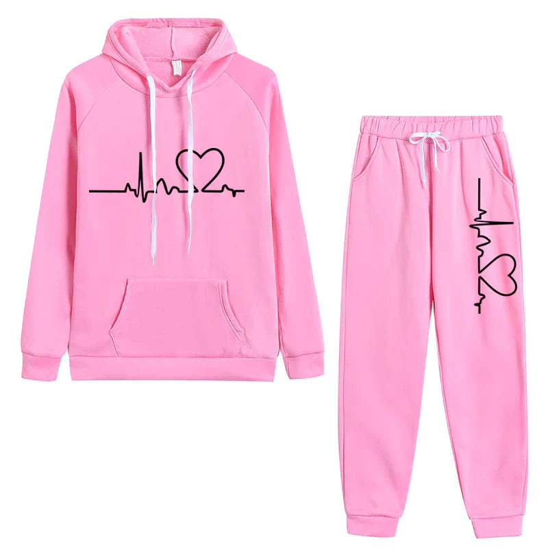 Isla Damen Kapuzenpullover und Hose Set