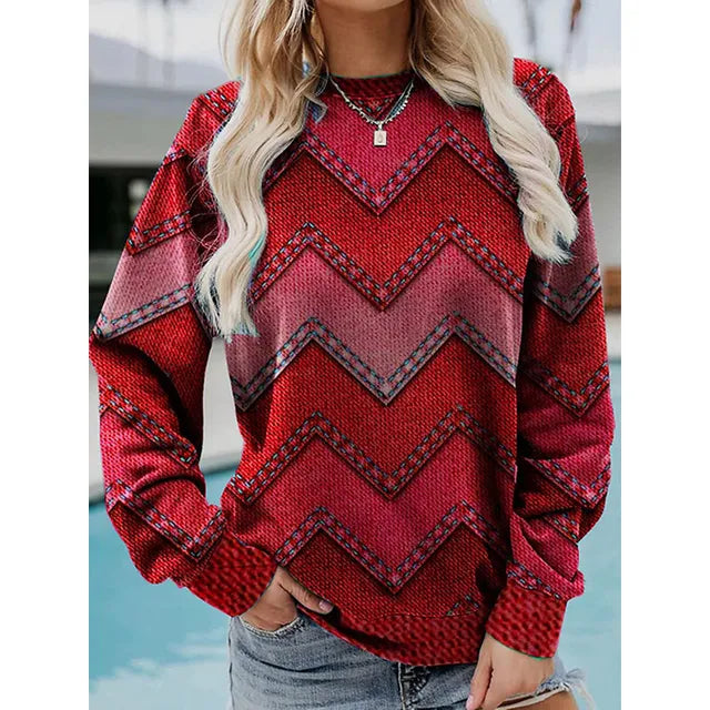 Arlene Pullover Sweatshirt with Print