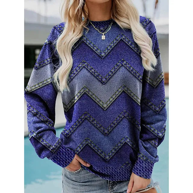 Arlene Pullover Sweatshirt with Print