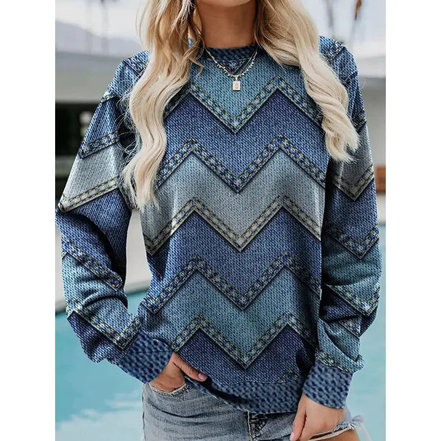 Arlene Pullover Sweatshirt with Print