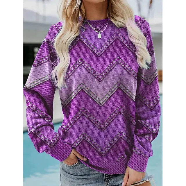 Arlene Pullover Sweatshirt with Print