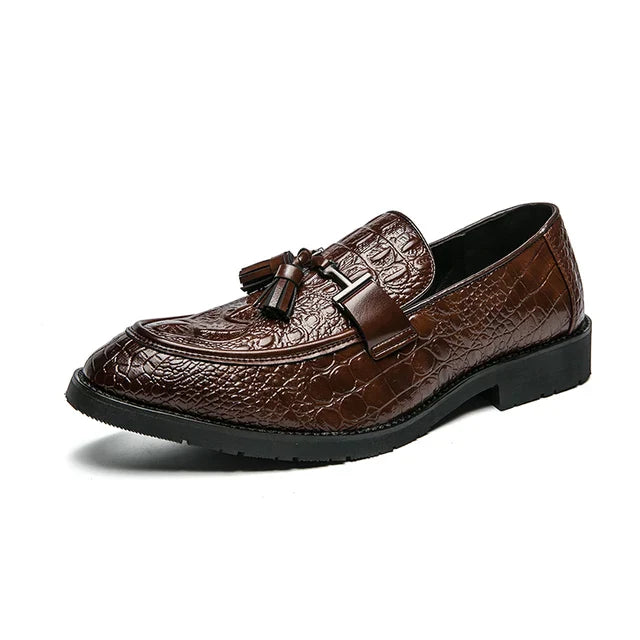 Sommerliche Herren-Loafer mit Krokodilprägung: Elegante Schuhe für den Sommer von UrbanEase