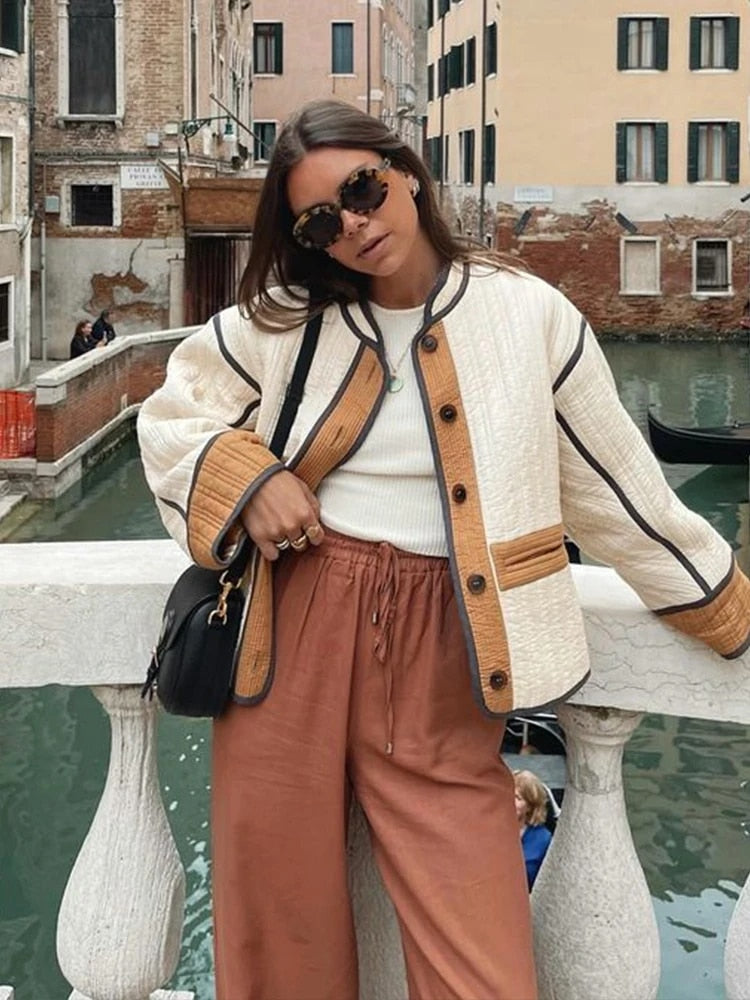 Baumwolljacke aus handgefertigtem Patchwork von Luthan