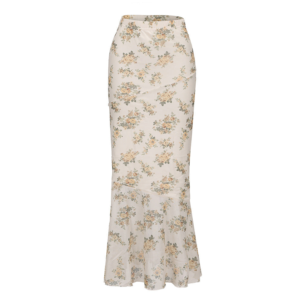 Fudus Eleganter, doppellagiger Meerjungfrauen-Maxirock