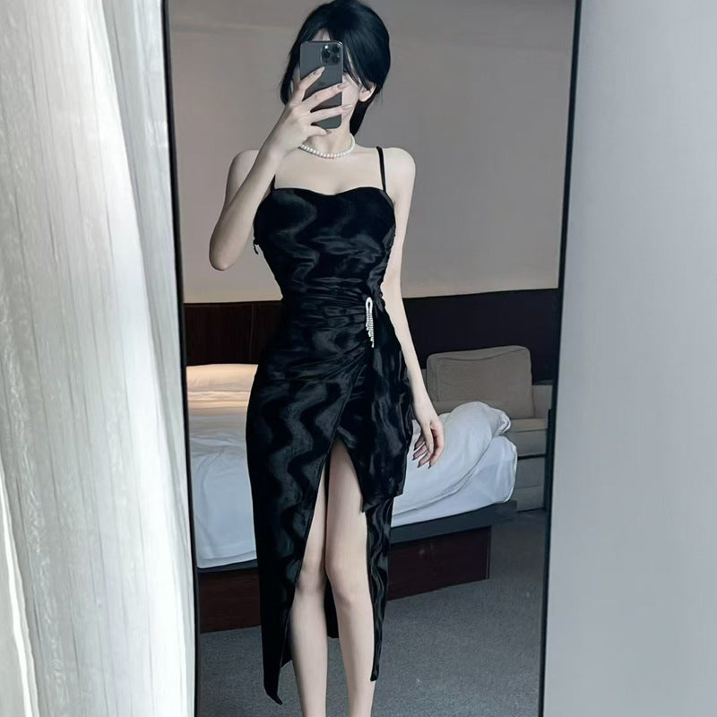 Auffälliges Bodycon-Kleid mit Farbblockstreifen von Fudus