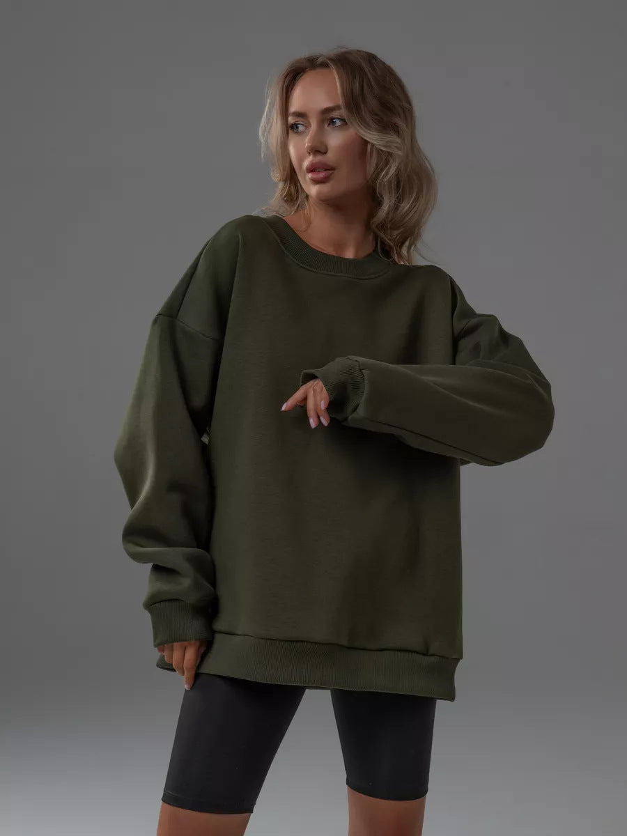 Fudus: Casual Rundhals Oversized Pullover
