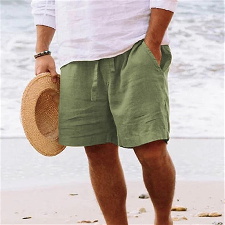 Herren Strandshorts aus Baumwolle und Leinen von Julien
