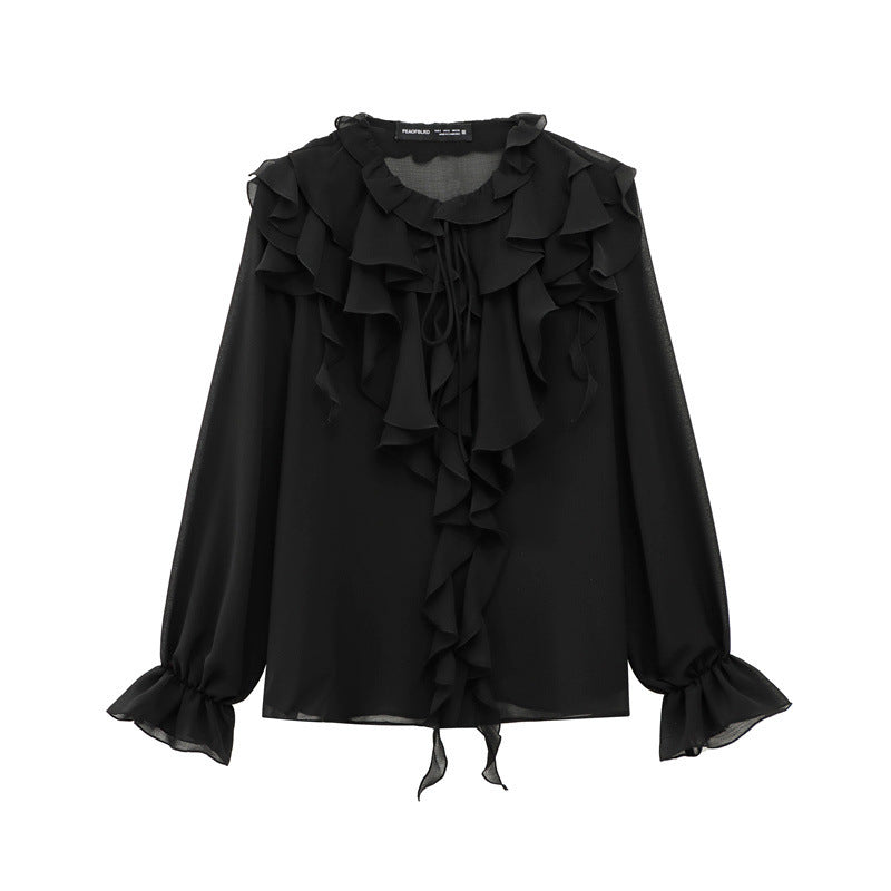 Fudus Long Bow-tie Blouse