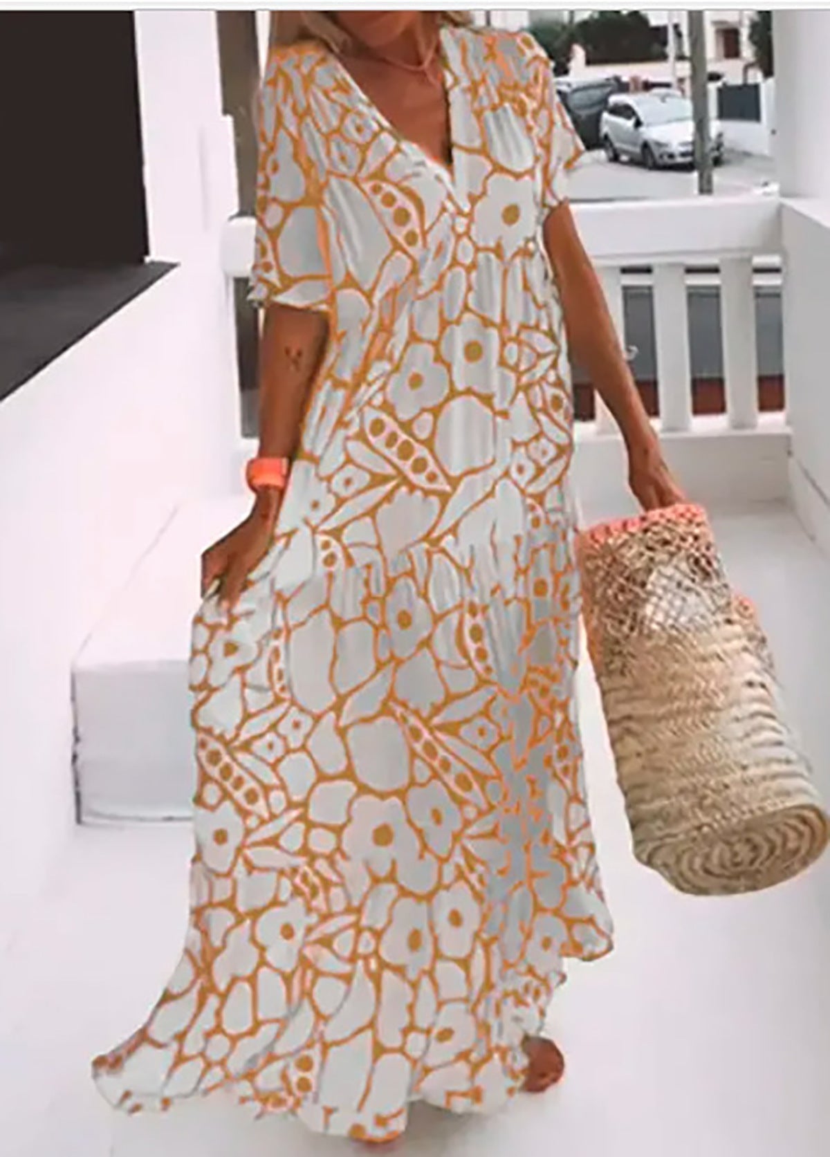 Fudus | Gedrucktes Kurz- und Langarmkleid