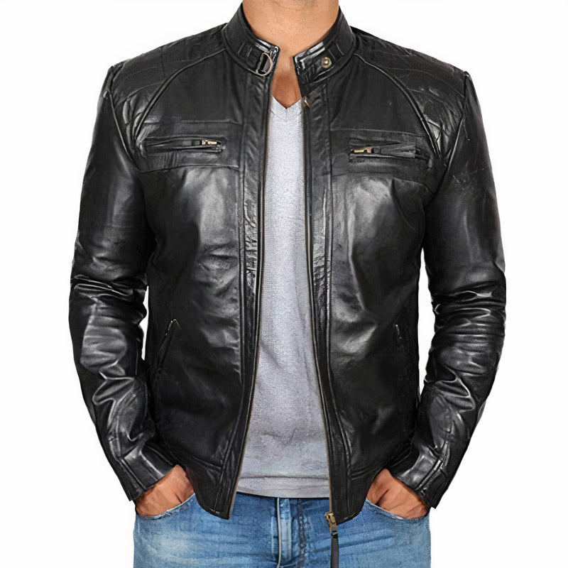 Herren Leder Motorradjacke Petrus