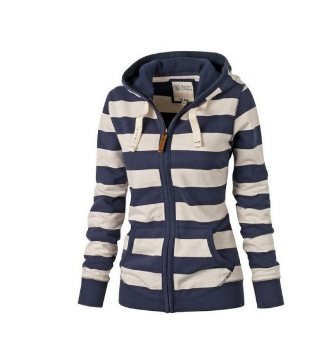 Bequemer gestreifter Hoodie von Fudus für die Freizeit