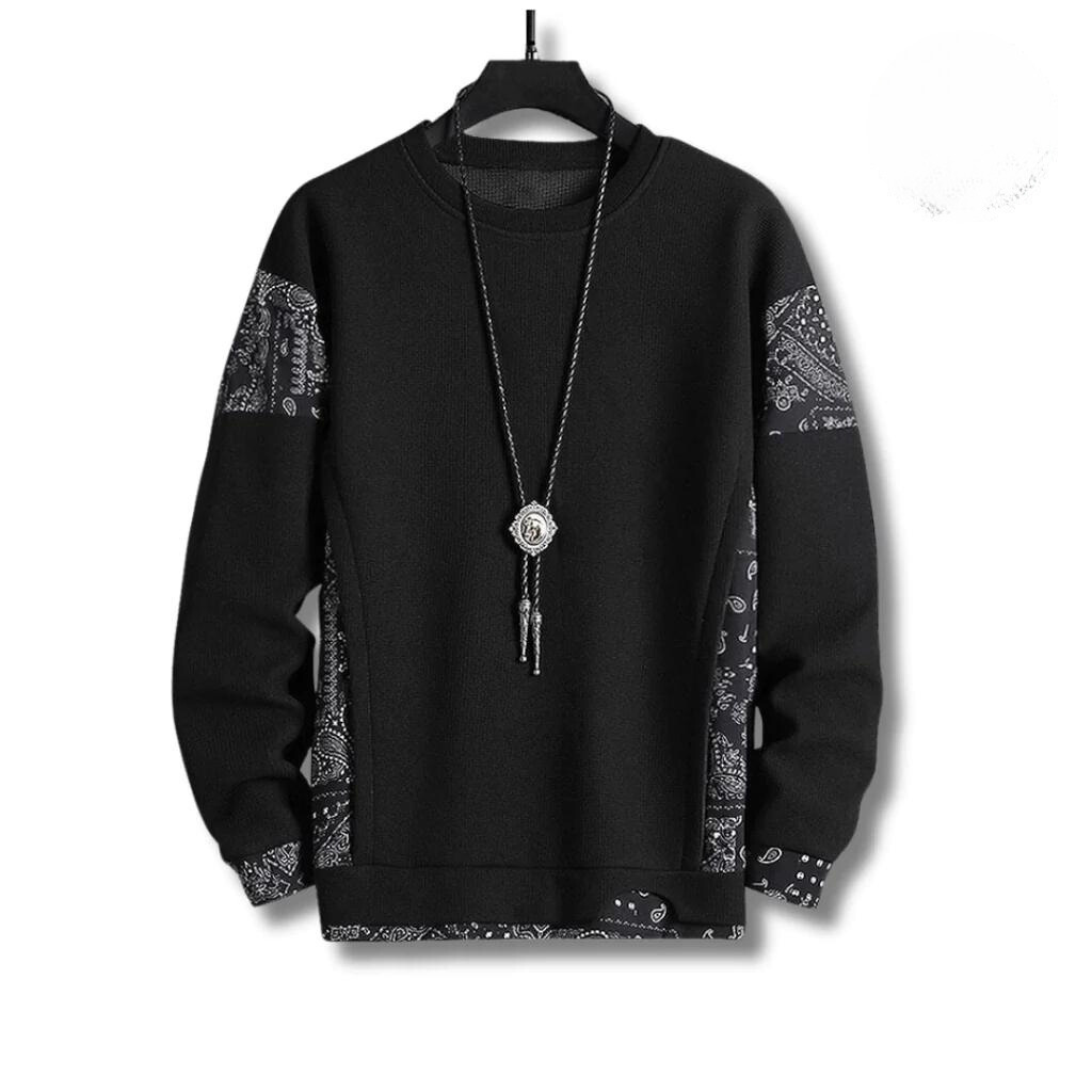 Elegantly Patchworked Rhett Sweater