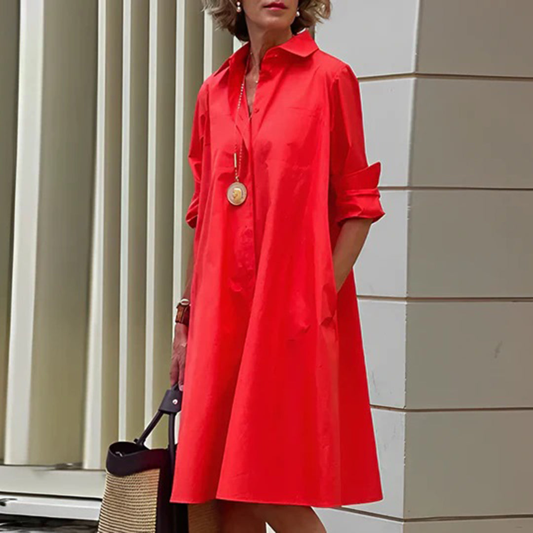 Stilvolles Hemdbluse Kleid - Rama
