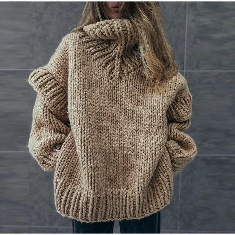 Krohn-e | Chunky Strickpullover Oversized und Trendy Perfekt für Den Herbst