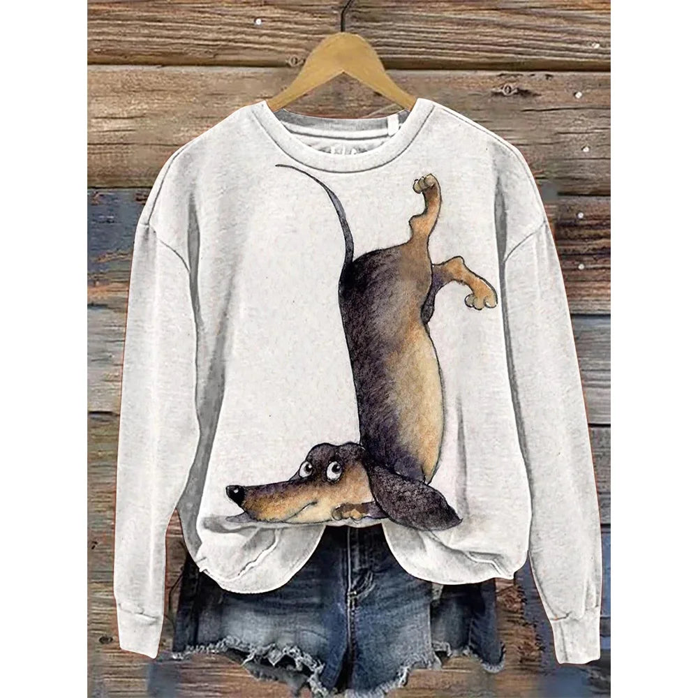 Spielerischer Damen-Hundepulli