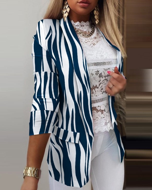 Blazer mit langen Ärmeln im Tie-Dye-Stil