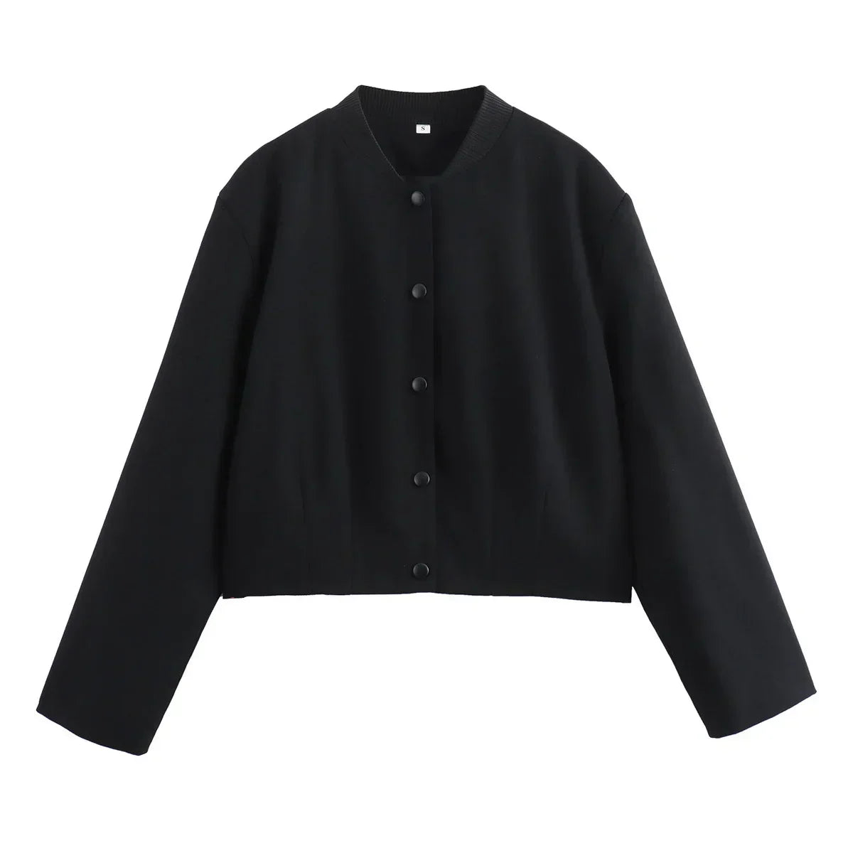 Damen Bomberjacke von Lumaya, verkürzt, mit Knöpfen