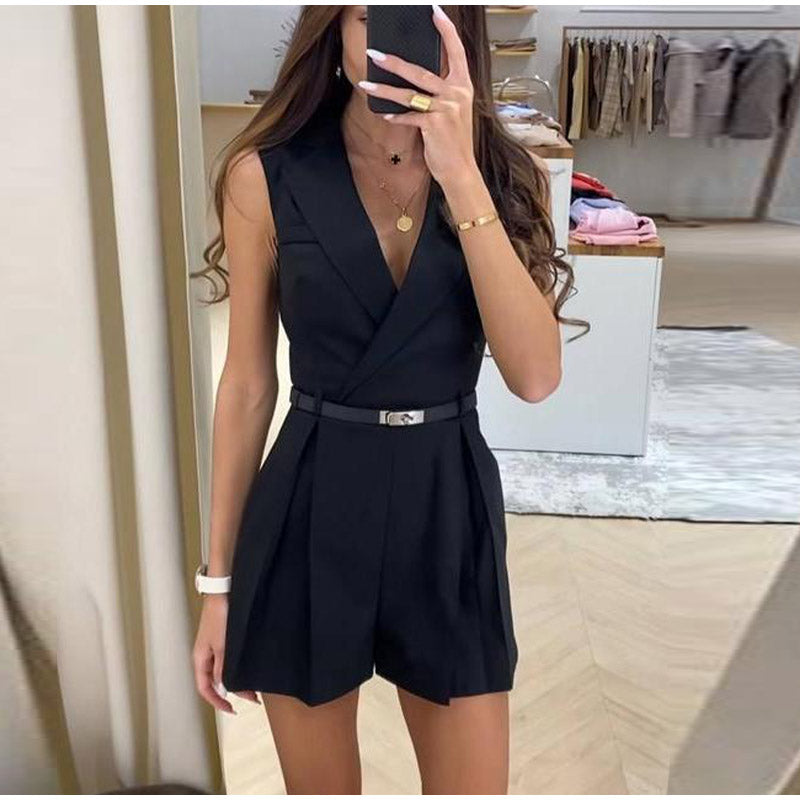 Quinlyn Damen Jumpsuit ohne Ärmel