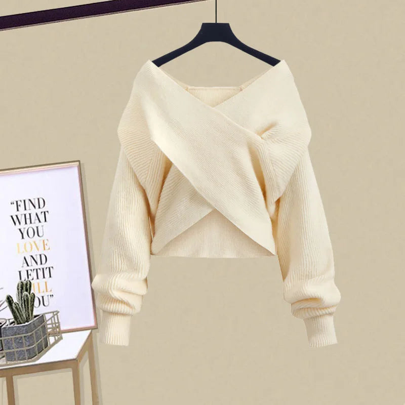 Stilvoller, einfacher Winterpullover von Klaudia