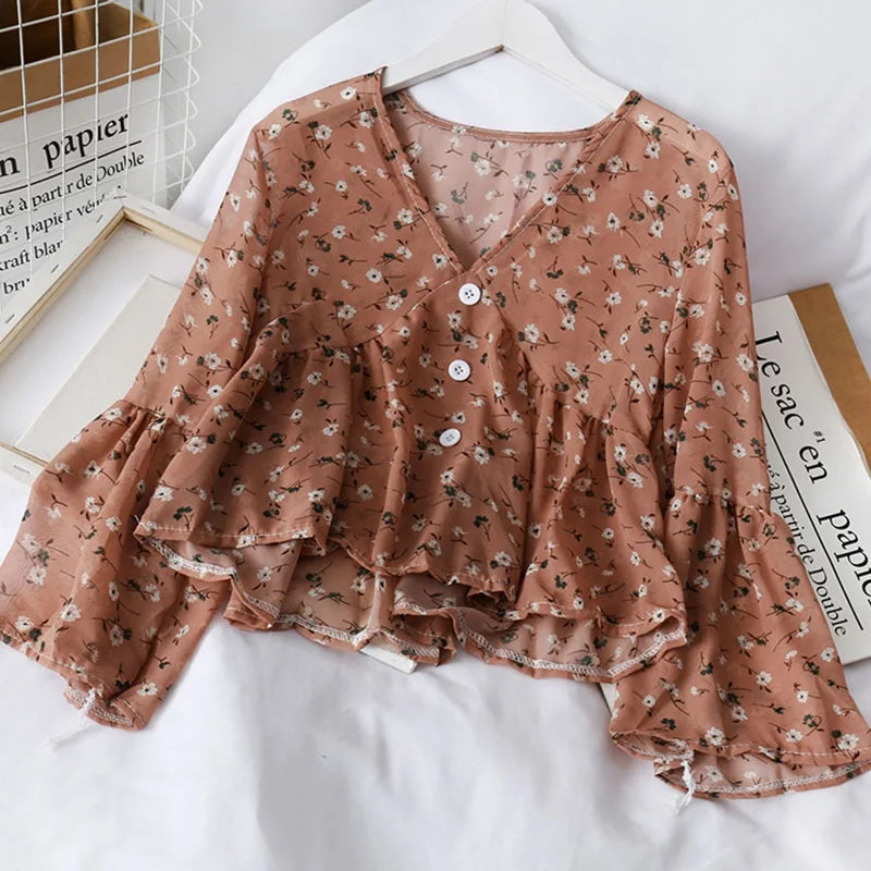 Chloé Vintage Chiffon Loose Blouse by Fudus