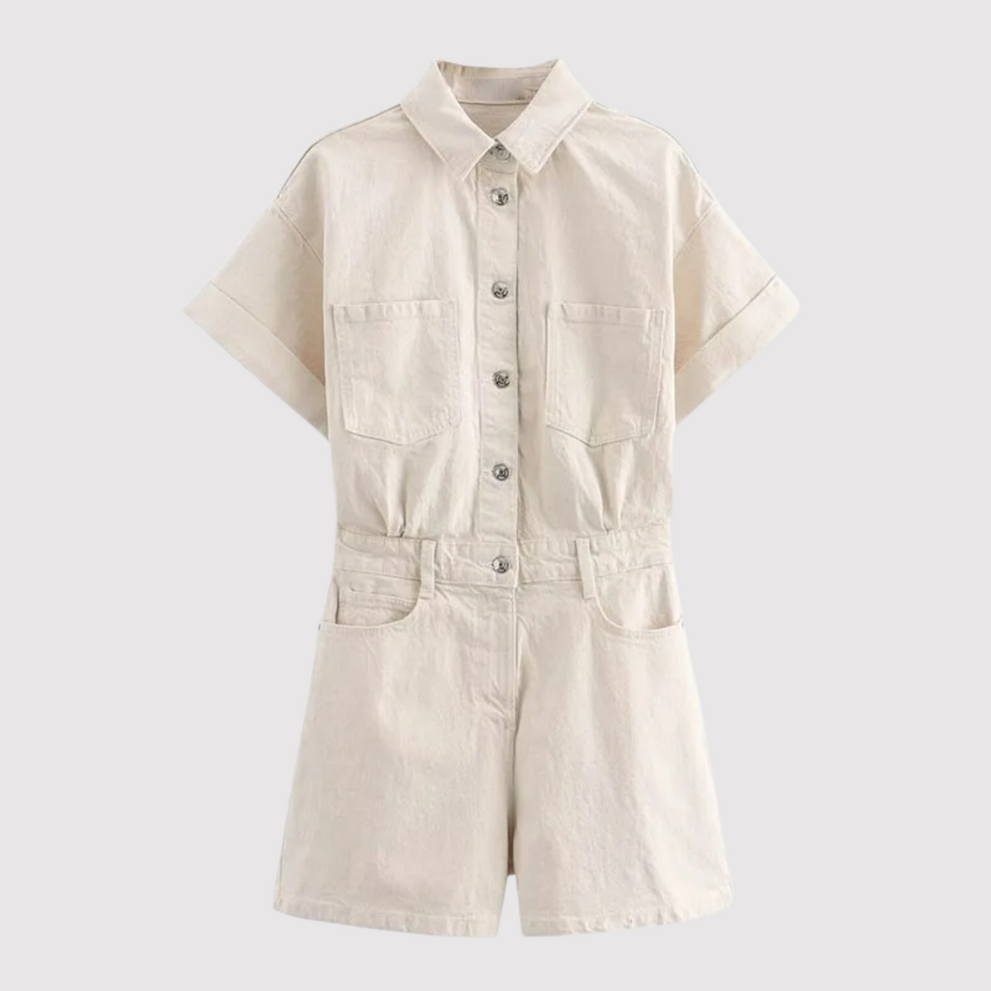 Dixie Damen Denim Jumpsuit kurz