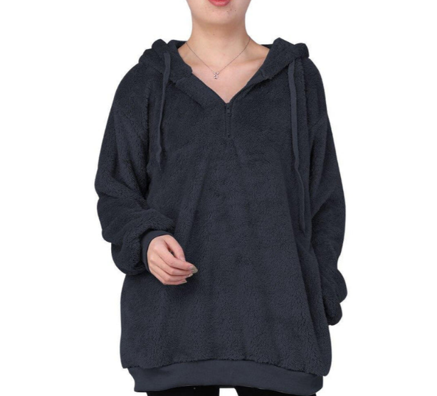 Fleece-Sweatshirt für Damen mit Reißverschluss