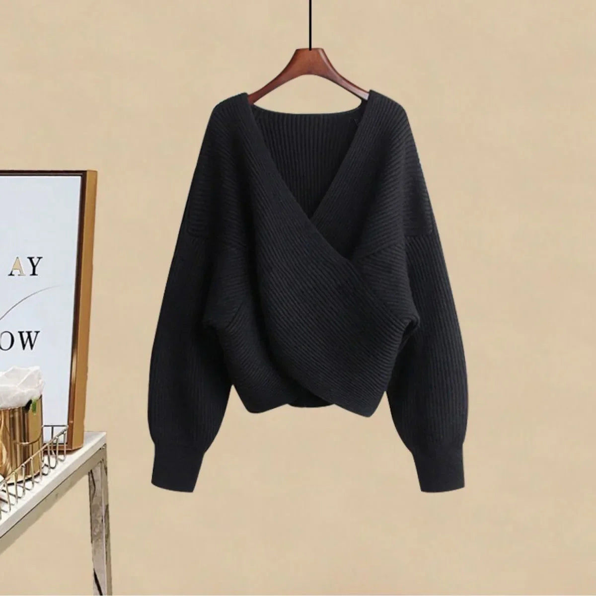 Stilvoller, einfacher Winterpullover von Klaudia