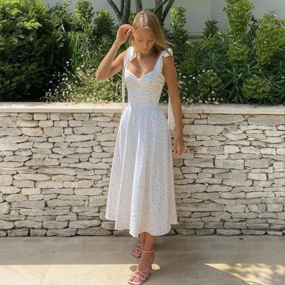 Blumenkleid mit Gänseblümchenmuster - Basha