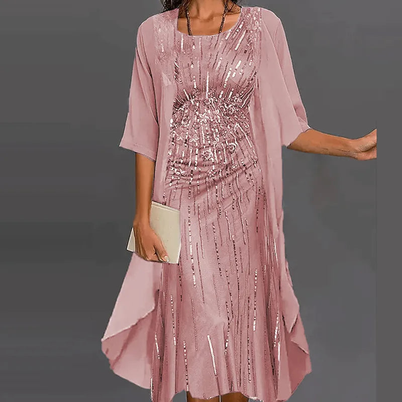 Hannah: Elegantes, individuelles, bedrucktes Kleid