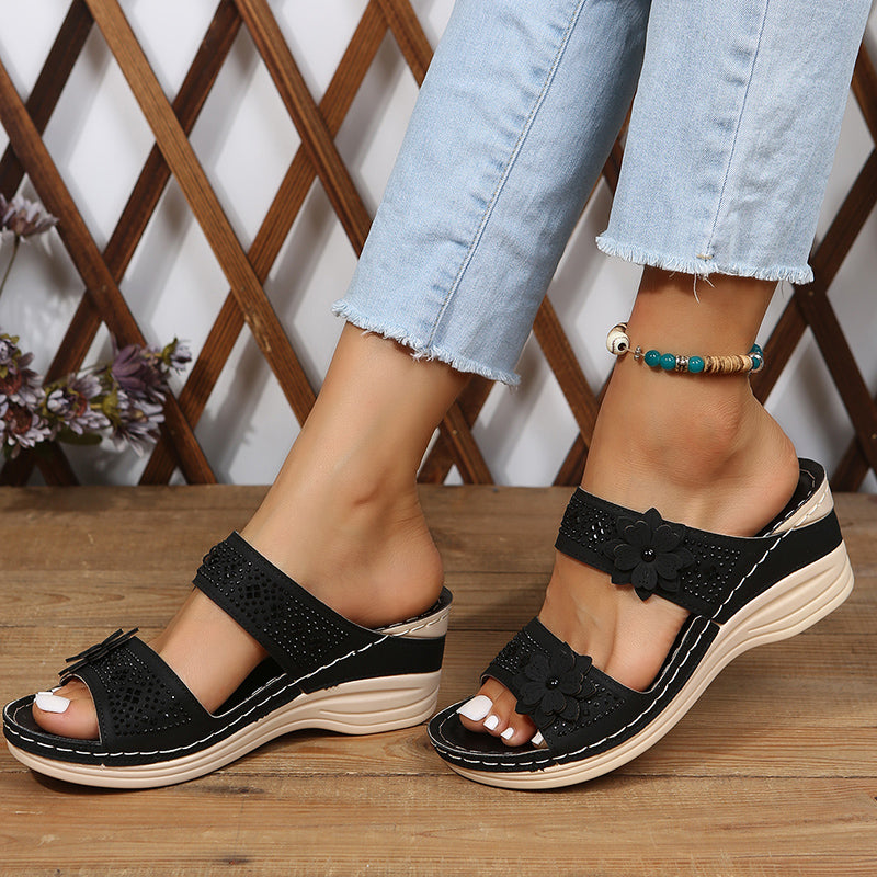 Orthopedic Flower Wedge Sandals FLEUR