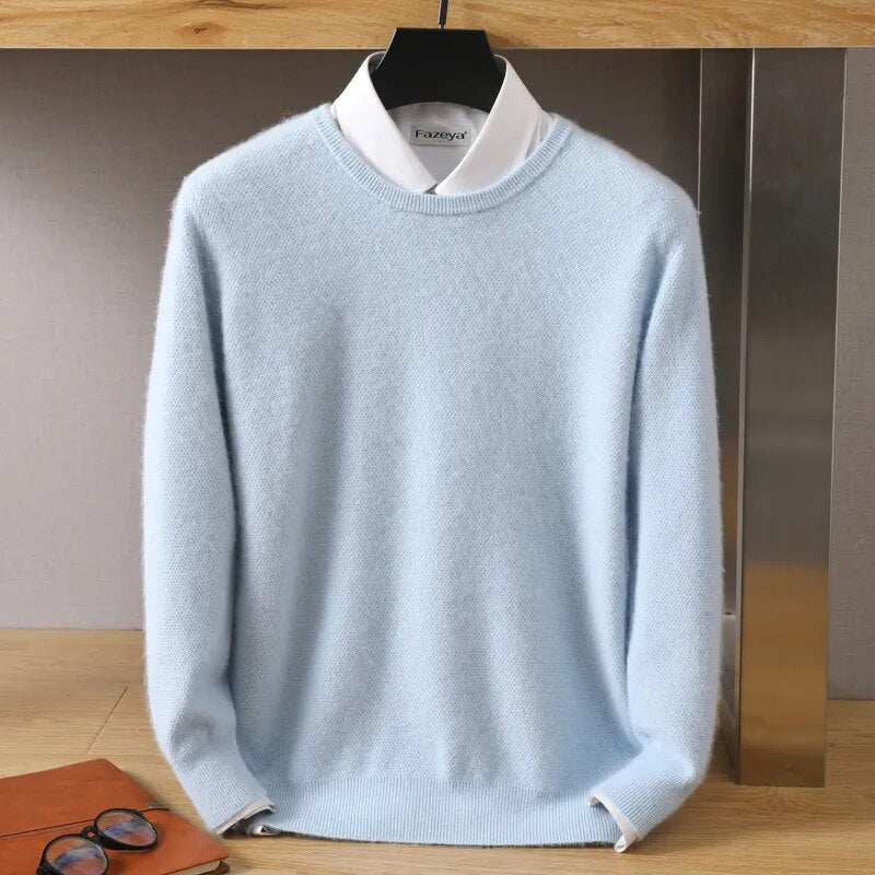 Herren-Strickpullover mit Rundhals-Ausschnitt in lässiger Form