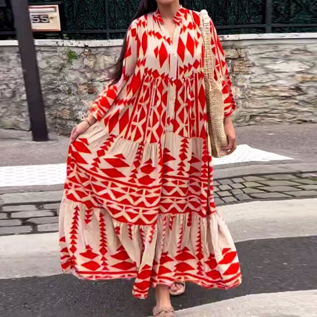 Blumenmuster-Maxikleid Alina