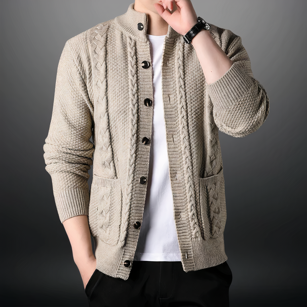 Moderner Herren-Strickcardigan Toby