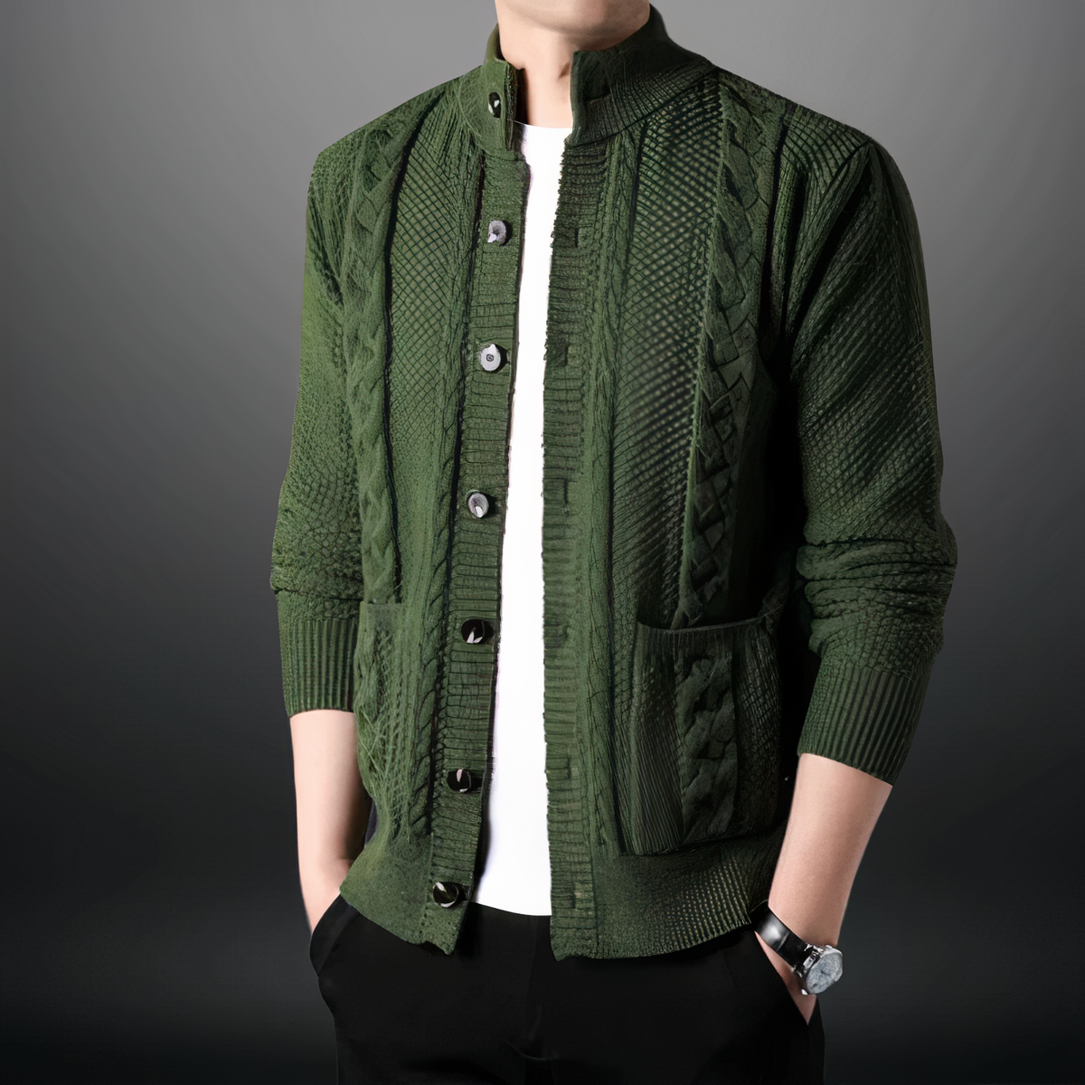 Moderner Herren-Strickcardigan Toby