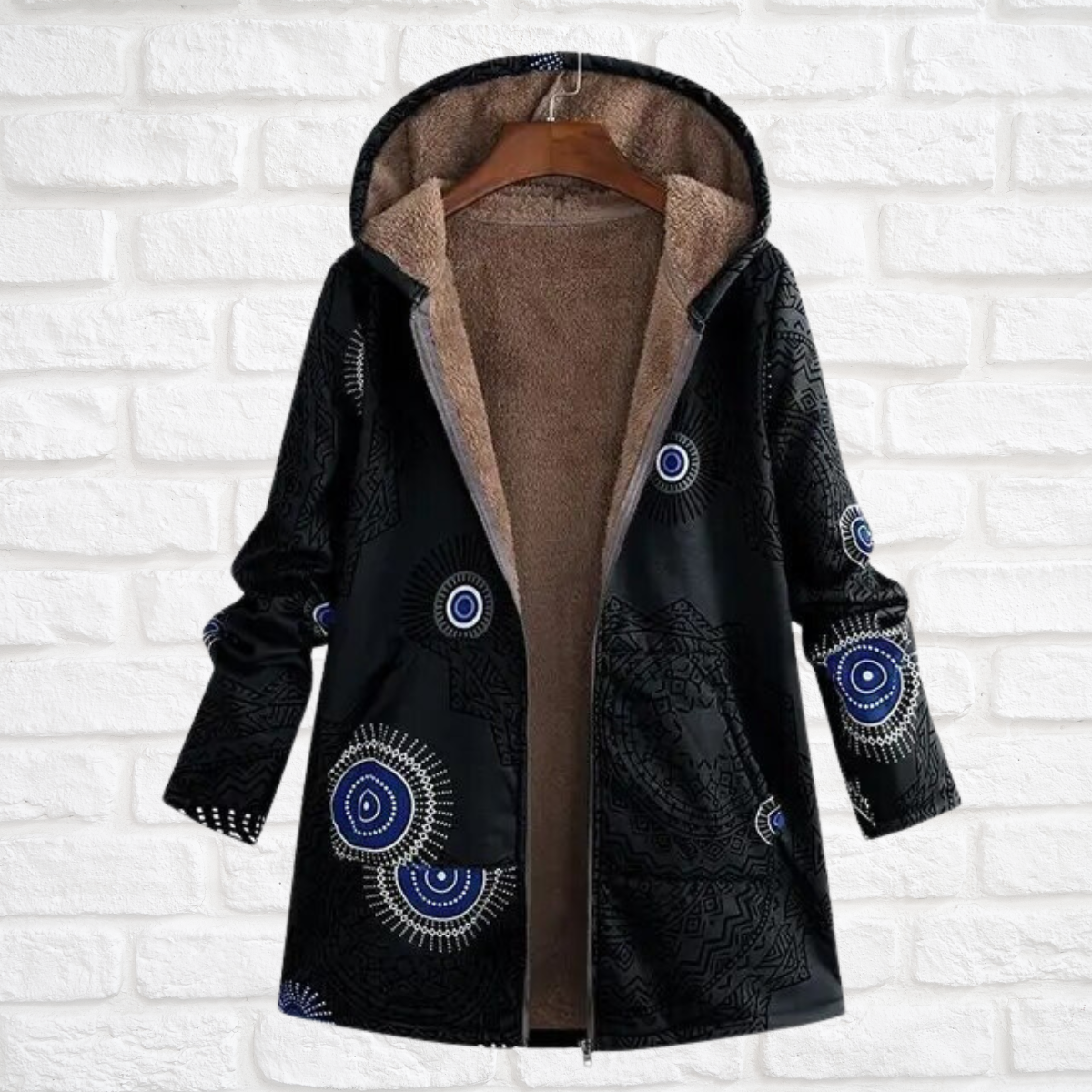 Klassische Kapuzenjacke mit neuem Aufdruck, Ashlyn