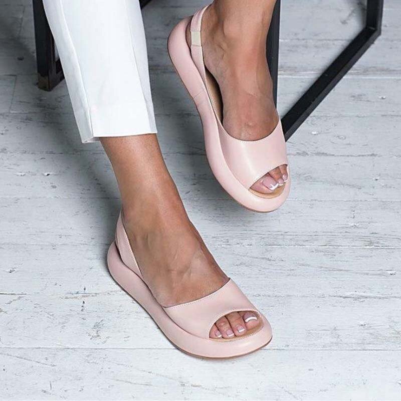 Flache Sommersandalen für Damen, Komfort