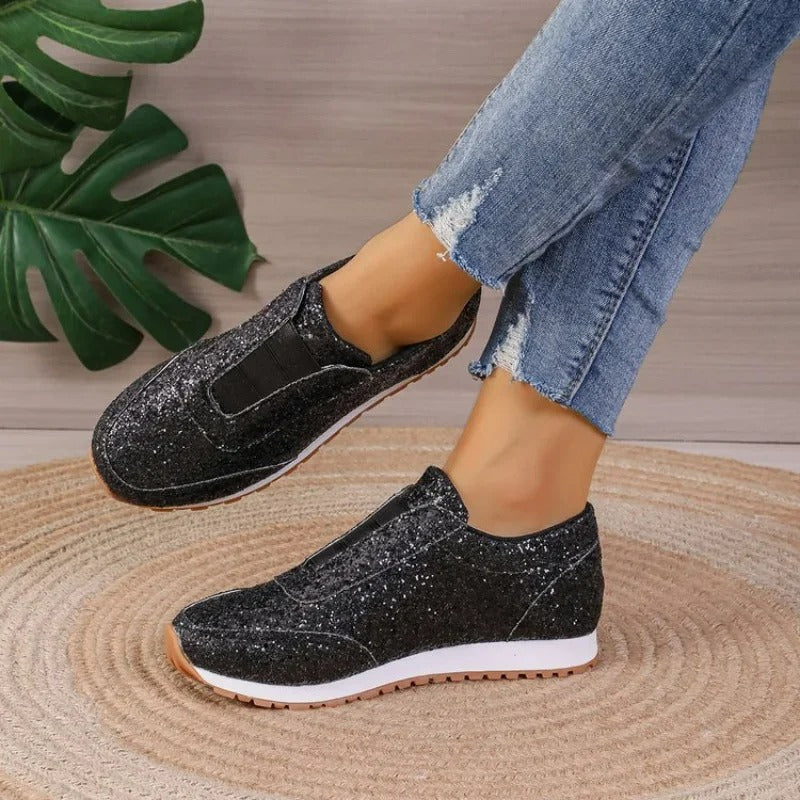 Glamouröse Sommersneaker mit Glitzer für Damen – Stephanie