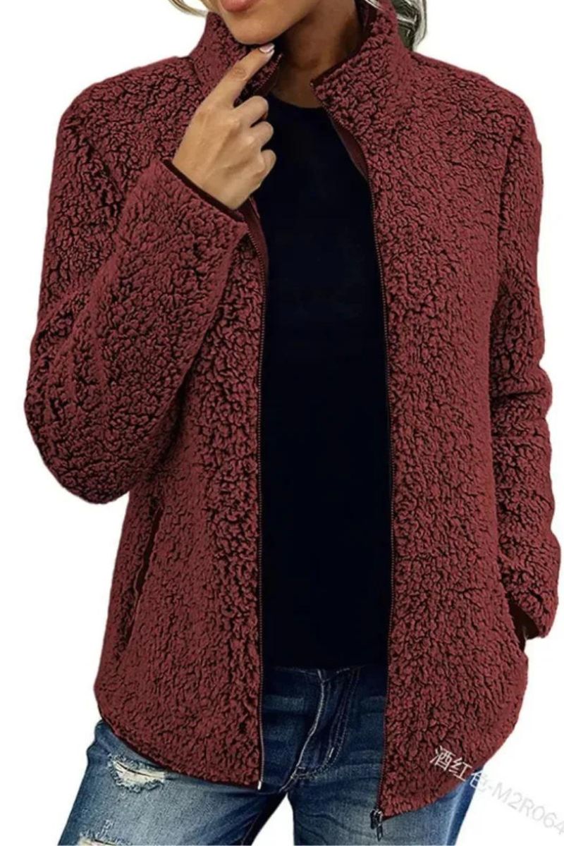 Willa: Hochgeschlossene, warme Jacke mit Reißverschluss