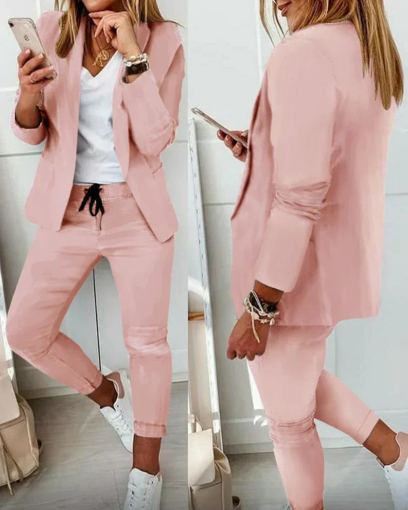 Avelena Elegant Blazer and Trousers Set