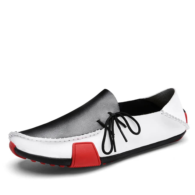Herren-Sommerloafers mit roter Sohle